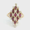Vintage 14K Yellow Gold 1.0 TCW Ruby and Diamond Ring