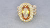14k Yellow Gold Citrine Diamond Cocktail Ring