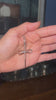 Vintage 18K White Gold 0.30 TCW Diamond Cross Pendant + 14K Chain / Necklace