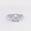 Vintage White Gold 1.28ct Old European Cut Diamond Solitaire Engagement Ring