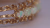 Vintage Yellow Gold Opal and Diamond Hinged Bracelet