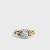Vintage 14K Yellow and White Gold Diamond Ring