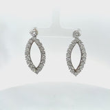 Vintage Palladium & 18K White Gold 6.61 TCW Diamond Drop Jacket Earrings