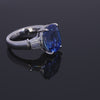 Platinum Vivid Blue GIA 8.59ct Ceylon No Heat Sapphire & Diamond Ring