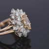 Oscar Heyman 18k Yellow Gold & Platinum Marquise Diamond Cluster Cocktail Ring