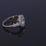 Antique 18k Yellow Gold English J & P 1.25ctw Old Mine Diamond Ring