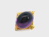 Antique Victorian 20K Yellow Gold 35.6ct Amethyst Cabochon Brooch