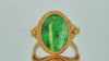 Antique 23k Yellow Gold Jadeite Cabochon Statement Ring