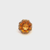 Vintage 18K Yellow Gold 25.24 Carat Citrine Cocktail Ring Size 6.25