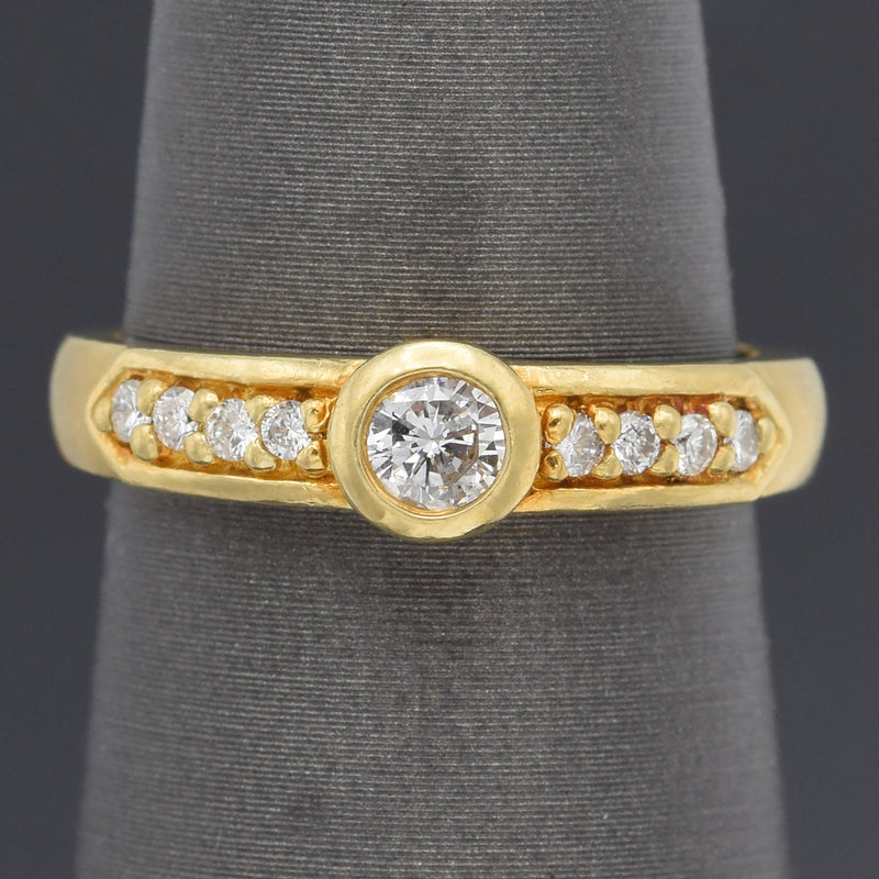 Estate 18K Yellow Gold 0.33 TCW Diamond Band Ring