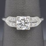 Antique Platinum 0.89 TCW Diamond Band Ring