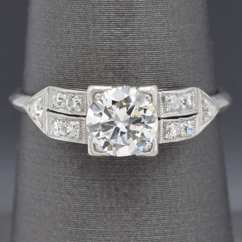 Antique Platinum 0.89 TCW Diamond Band Ring