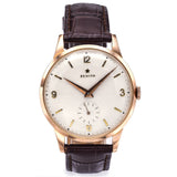 Vintage Zenith 18K Rose Gold Jumbo Case Hand Wind Men's Watch
