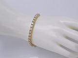 Vintage 14K Yellow Gold 10.08 TCW Diamond Tennis Bracelet