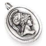 Vintage Henryk Winograd HW 999 Fine Silver Repoussé Roman Soldier Pendant 28.0mm