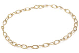 Vintage 14K Yellow Gold 10 mm Marquise Link Chain Necklace 20 Inches