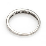 Vintage 14K White Gold 0.26 TCW Diamond Square Cut Band Ring