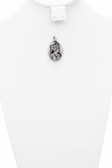 Vintage Henryk Winograd HW 999 Fine Silver Repoussé Woman Maiden Pendant