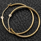 Vintage 10K Yellow Gold 1.6 mm Hoop Earrings