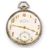 Antique 18K White Gold The Sun Co. Chronometer Pocket Watch