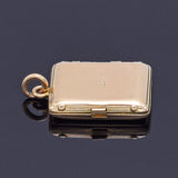 Vintage 14K Yellow Gold Cigar Cigarette Case Charm Pendant 2.5 Grams