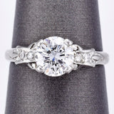 Vintage Platinum 1.08 Ct Diamond Band Ring