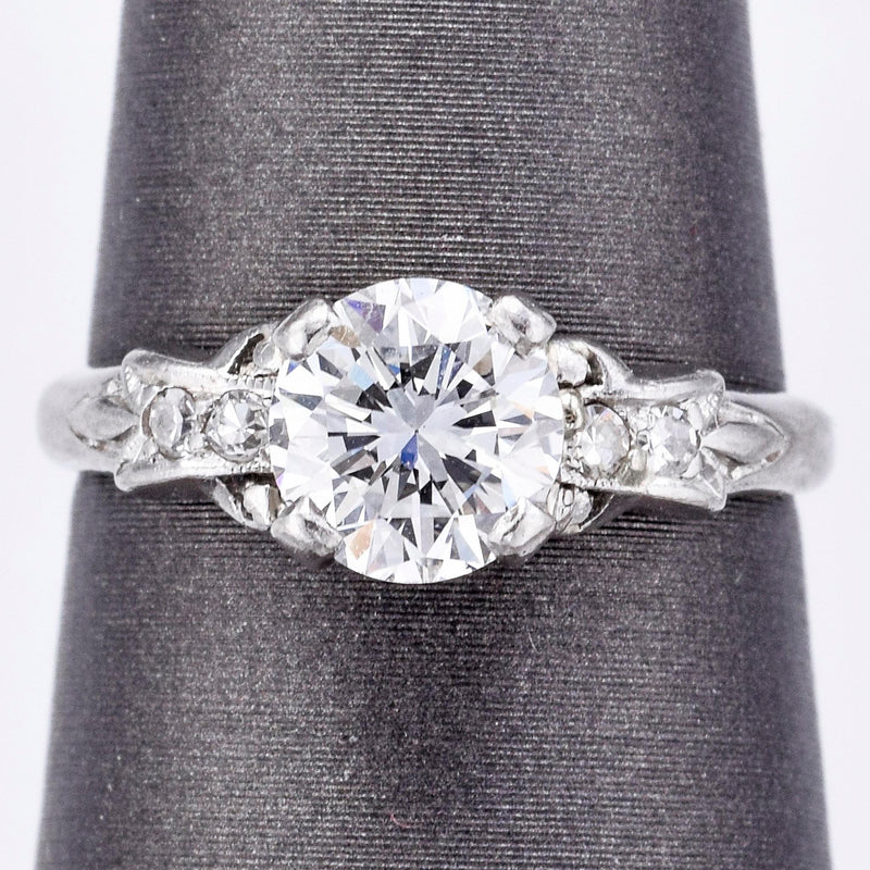 Vintage Platinum 1.08 Ct Diamond Band Ring