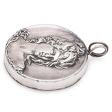 Vintage Henryk Winograd HW 999 Fine Silver Repoussé Baroque Woman Pendant