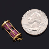 Vintage 14K Yellow Gold Hourglass Charm Pendant