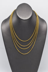 Vintage Russian  800 Fine Gold Long Chain Necklace 83 Inches