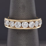 Vintage 14K Yellow Gold 3.91 TCW Diamond Eternity Band Ring