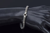 LAGOS Enso Sterling Silver Diamond Circle Caviar Bracelet 6 mm