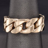 Estate 14K Yellow Gold Cuban Chain Band Ring 13.2 Grams 8.5 mm Size 9.25