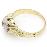 Antique 14K Gold 0.93 Carat Old Euro Diamond Art Deco Band Ring 6.7 Grams Sz 9.5
