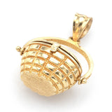 Vintage 14K Yellow Gold Nantucket Basket Charm Pendant