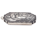 Vintage Henryk Winograd HW 999 Fine Silver Repoussé Woman & Wheat Pendant