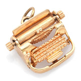 Vintage 14K Yellow Gold Typewriter Charm Pendant