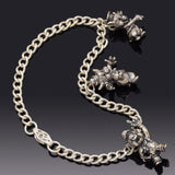 Vintage Sterling Silver Disney Characters Three Little Pigs Charm Bracelet 13.4G