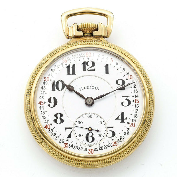 1919 Illinois Bunn Special 60 Hour Pocket Watch 23 Jewels 10K Gold Filled 6 Pos.