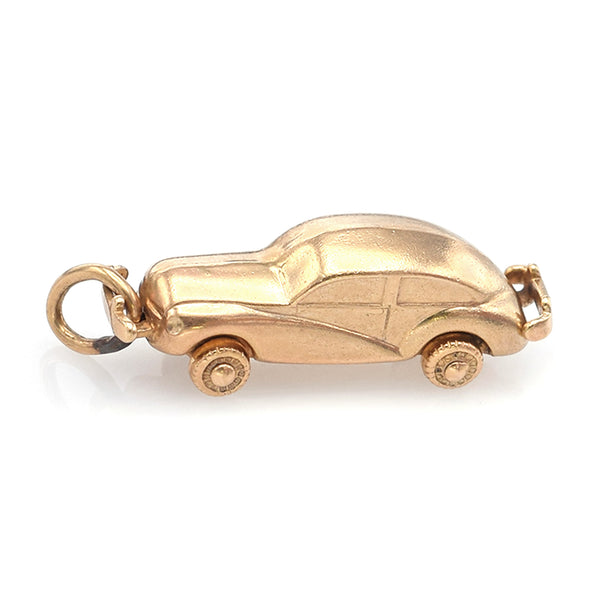 Vintage 14K Yellow Gold Car Charm Pendant 2.4 Grams