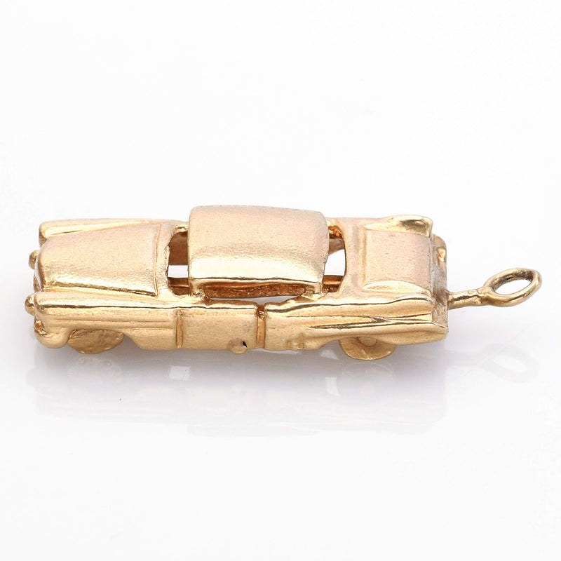 Vintage 14K Yellow Gold Car Charm Pendant