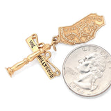 Vintage 14K Yellow Gold Hollywood & Vine California Charm Pendant