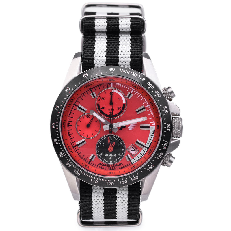 Jacques Lemans F1 Collection Sports Chronograph Watch Men's F5007 Quartz