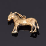 Vintage 14K Yellow Gold Donkey Charm Pendant 1.6 Grams