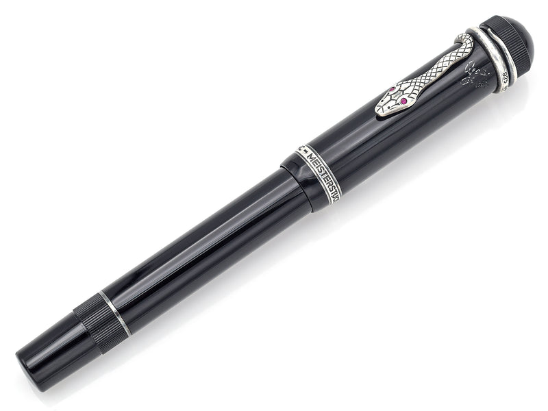 Montblanc Agatha Christie Limited Edition Sterling Silver 18K Snake Fountain Pen