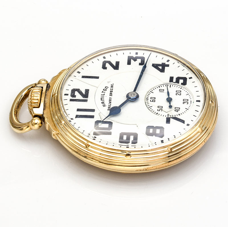 Antique 1947 Hamilton Gold Filled 21 Jewels Size 16 Pocket Watch