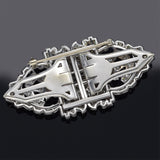Antique Platinum Ruby & 4.58 TCW Diamond Art Deco Convertible Brooch Pin