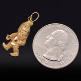 Vintage 14K Yellow Gold Gnome Charm Pendant 1.4 Grams