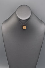 Vintage 14K Yellow Gold Mad Money Cube Charm Pendant