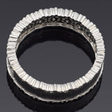 Vintage 18K White Gold 0.055 TCW Diamond Filigree Eternity Band Ring